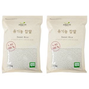 초록숟가락 유기농 찹쌀, 1kg, 2개
