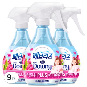 페브리즈 강력탈취 플러스 다우니 에이프릴향 본품, 370ml, 9개