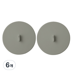 모나코올리브 완전밀착 공중부양 진공 실리콘 컵뚜껑, 그레이, 6개
