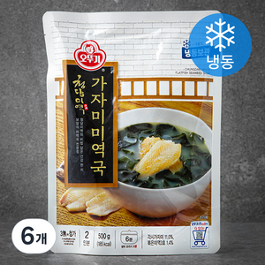 오뚜기 청담미역 가자미미역국 (냉동), 6개, 500g