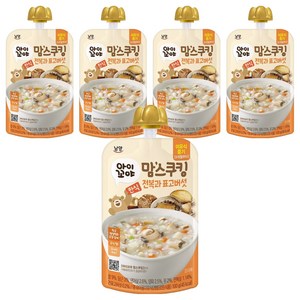 아이꼬야 맘스쿠킹 이유식 9개월부터, 100g, 5개, 전복과 표고버섯