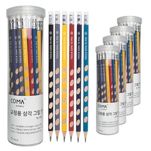 투코비 코마 삼각 그립 교정연필 B 세트 TC-P02, 혼합색상, 180개