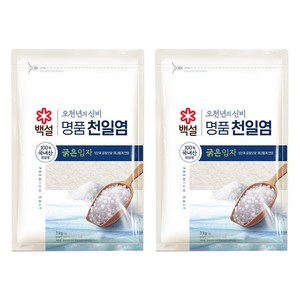 백설 오천년의 신비 명품 천일염 굵은입자, 2개, 3kg