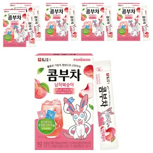 담터 포켓몬 납작복숭아 콤부차, 5g, 10개입, 6개