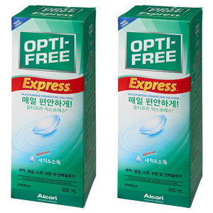 옵티프리 익스프레스 렌즈세정액, 355ml, 2개