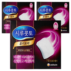 시루콧토 후키토리코튼 화장솜, 32매입, 3개