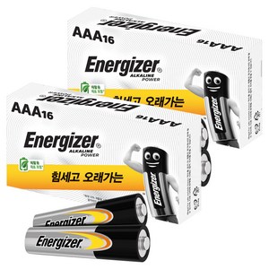 에너자이저 알카라인 AAA 건전지, 16개입, 2개
