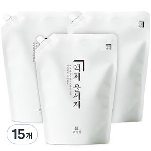 살림백서 액체 울세제 리필, 1L, 1개입, 15개