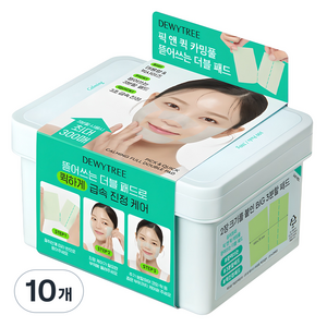 듀이트리 픽 앤 퀵 카밍풀 뜯어쓰는 더블 패드 380g, 100매입, 10개