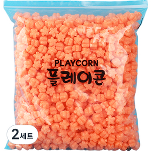 플레이콘 꽃모양 만들기재료 리필 800p 세트, 주황, 2세트
