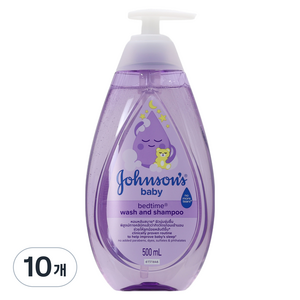 존슨즈베이비 베드타임 워시 앤 샴푸 아로마향, 500ml, 10개