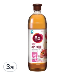 홍초 청정원 레드애플 저당, 3개, 1.5L