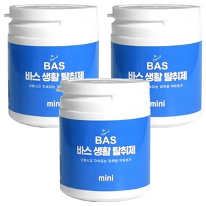 BAS 차량용 생활 탈취제 미니 베이비파우더향, 150g, 3개
