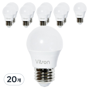 비츠온 LED 인치구 3W E26, 전구색, 20개
