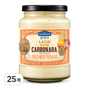 폰타나 라치오 베이컨 까르보나라 파스타소스, 430g, 25개