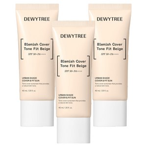 듀이트리 어반쉐이드 커버 앤 핏 선크림 SPF50+ PA++++, 40ml, 3개
