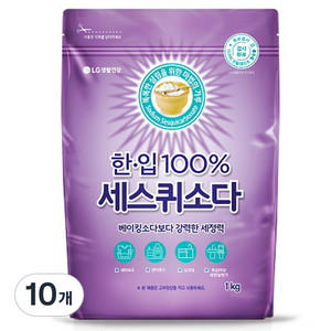 한입 세스퀴소다 세제, 1kg, 10개