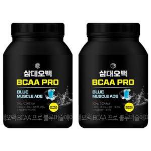 삼대오백 BCAA 프로 헬스보충제 블루머슬에이드, 500g, 2개