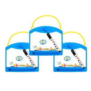 뽀로로 미니 화이트보드 블루, 화이트보드 + 보드마커 + 지우개, 3개, PP