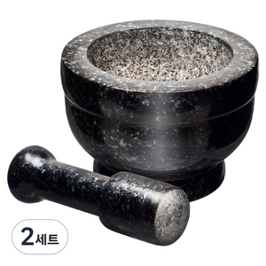 벨라쿠진 화강암 양면 절구 + 방망이, 2세트