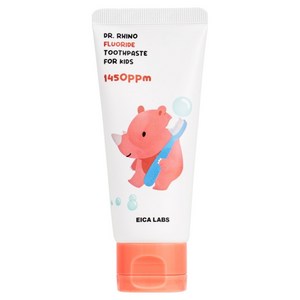 에이카랩스 고불소 빨간 코뿔소 어린이 치약 사과향 1450ppm, 60g, 1개