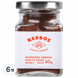 레드보스 루이보스 원료 임산부 허브차 유리병, 60g, 1개입, 6개