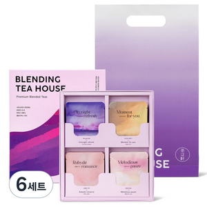 다정헌 프리미엄 블렌딩 티 하우스 선물세트 + 쇼핑백, 6세트, 차 4종 x 3p + 쇼핑백