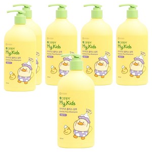 그린핑거 마이키즈 플러스 샴푸 복숭아향, 6개, 500ml