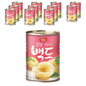 동원 백도 과일통조림, 12개, 400g