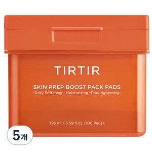 티르티르 스킨프렙부스트팩 패드, 100매입, 195ml, 5개