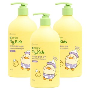 그린핑거 마이키즈 플러스 샴푸 복숭아향, 500ml, 3개