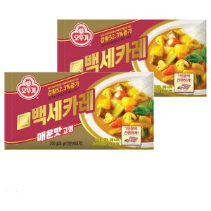 오뚜기 백세카레 고형 매운맛, 200g, 2개