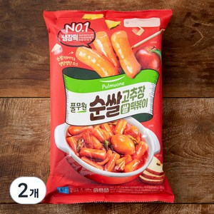 풀무원 쌀 순쌀 고추장 떡볶이 (쌀떡), 480g, 2개