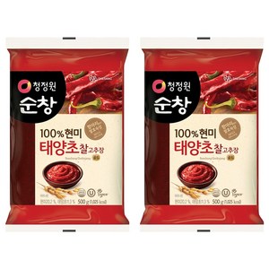 청정원순창 찰 고추장 비닐, 500g, 2개