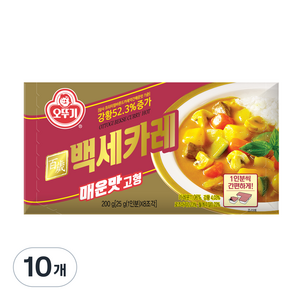 오뚜기 백세카레 고형 매운맛, 200g, 10개