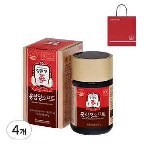 홍삼정 정품 소프트 + 쇼핑백, 200g, 4개