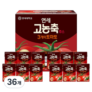 연세우유 고농축주스 3개의 토마토, 36개, 120ml