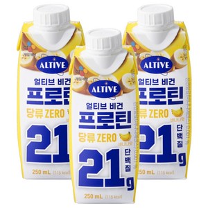 얼티브 비건 프로틴 바나나맛, 250ml, 3개