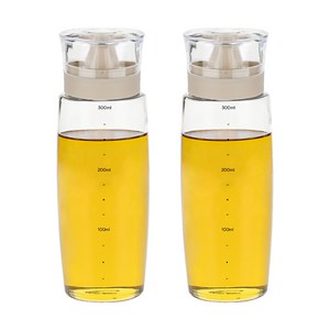 시노글라스 라운드 오일병 베이지, 300ml, 2개