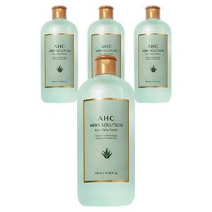 AHC 허브 솔루션 알로에 베라 토너, 500ml, 4개