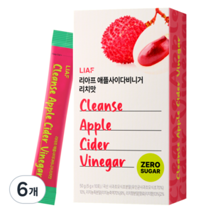 초블레스 리아프 애플사이다비니거 리치맛 제로슈가, 50g, 6개