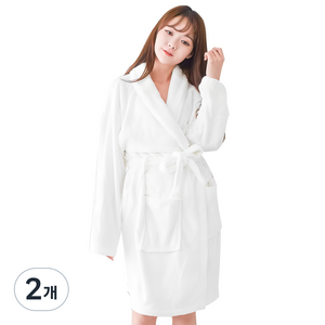 성원컴퍼니 심플 수면가운, 화이트, 2개