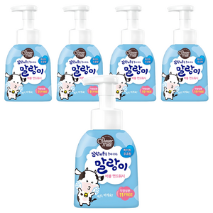 샤워메이트 말랑이 버블 핸드워시 화이트 우유향, 300ml, 5개