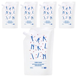 FRANKLIIN 유아용 주방세제 리필, 5개, 450ml