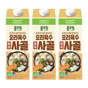 풀무원 요리육수 사골, 1L, 3개