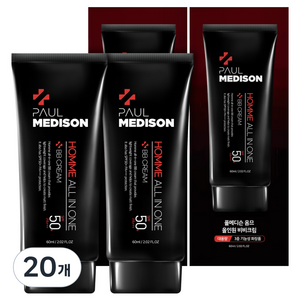 폴메디슨 옴므 올인원 비비크림 SPF 50+ PA+++ 60ml, 20개