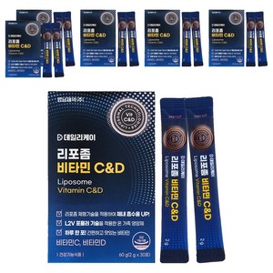 경남제약 데일리케이 리포좀 비타민C&D 30포, 60g, 6개