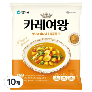 카레여왕 망고 앤 바나나 달콤한맛, 108g, 10개