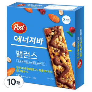 포스트 에너지바 밸런스 3p, 150g, 10개