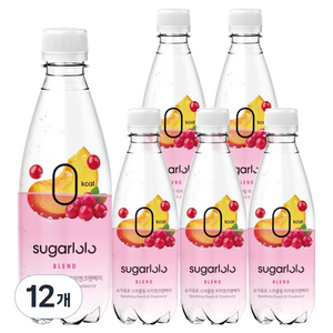 슈가로로 스파클링 피치앤크랜베리, 12개, 350ml